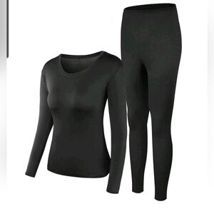 Women's Thermal Long Sleeve Top & Leggings Set Size M